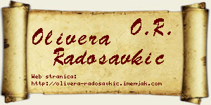 Olivera Radosavkić vizit kartica